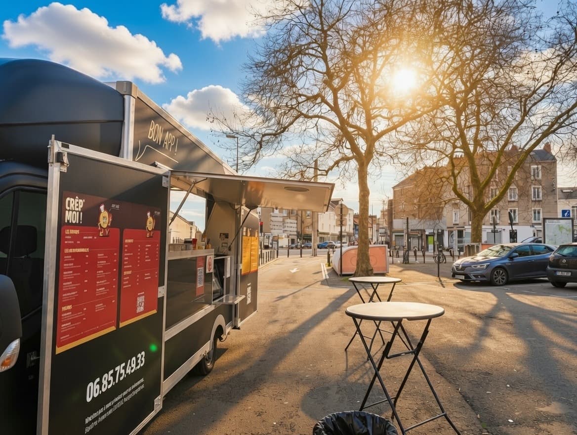 Le food truck Crêp'Moi installé Nantes — Place Émile-Zola